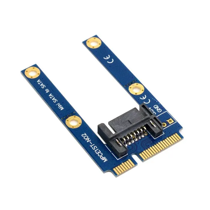 NGFF-Disco Rígido, 50mm, Mini PCI-E, mSATA, SSD para Flat SATA, 7Pin, Adaptador de Extensão PCBA