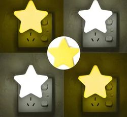 Led Star Night Light Eu/us Plug Smart Light Sensor Wall Night Lamp For Baby Room Kids Bedroom Home Deco Energy Saving 110-220v