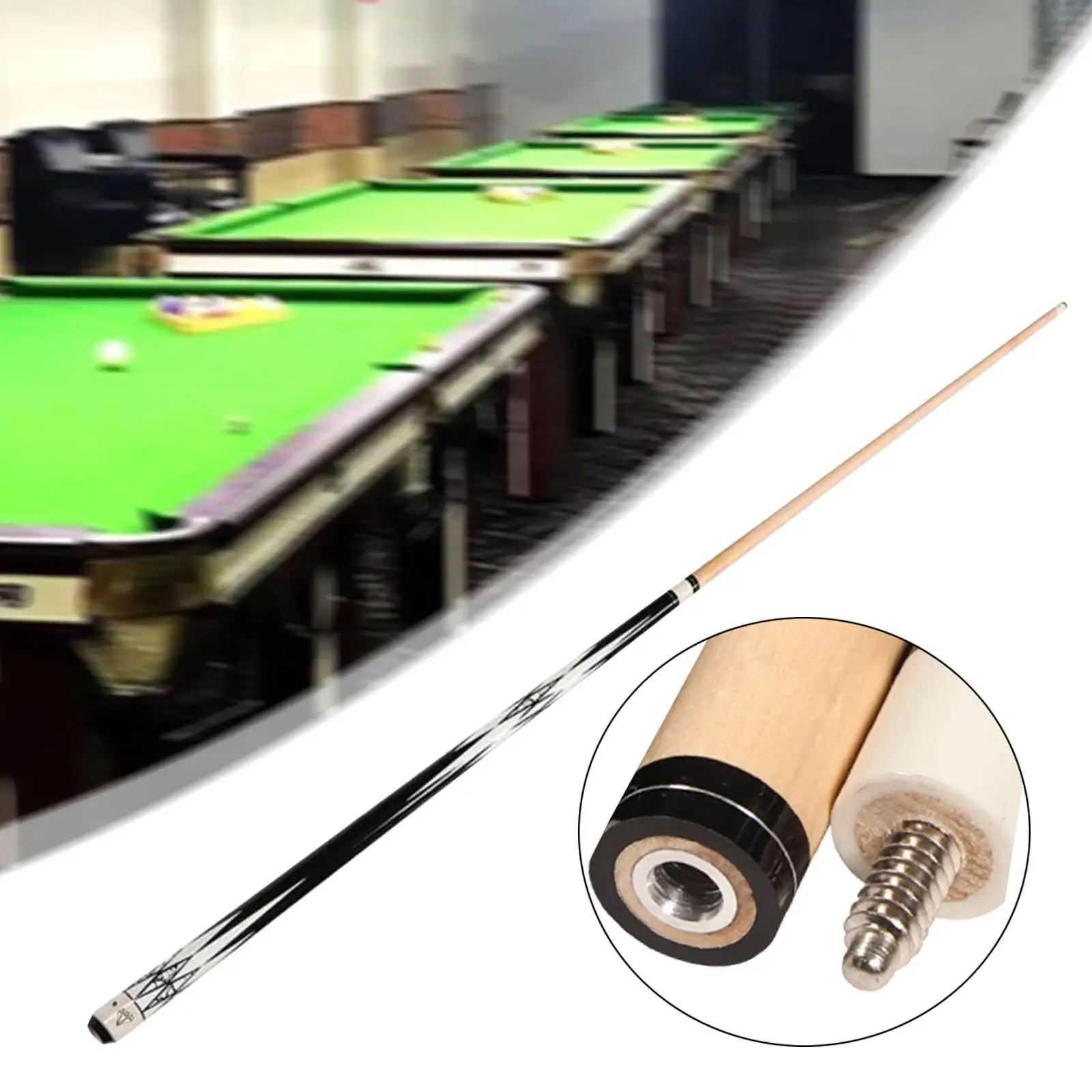

Pool Cues Stick 1/2 with Carrying Bag 57 inch Unisex British Snooker Cue