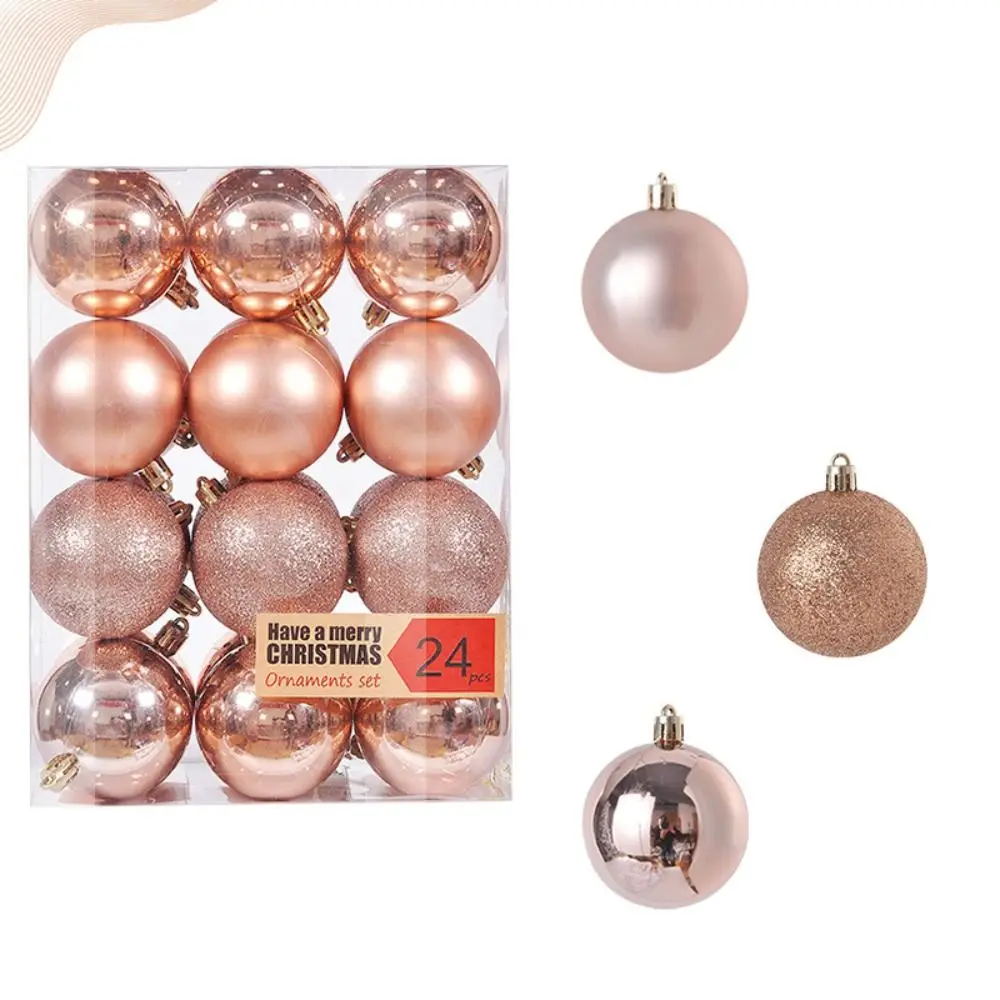24PCS Fashion Plastic Christmas Ball Set 3cm 10 Colors Xmas Ornament Ball Suspensable Christmas Tree Balls Storefront - view 3