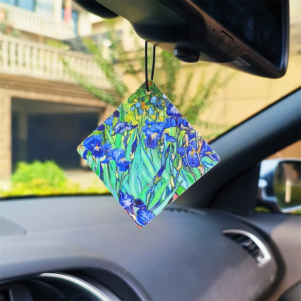 1/3/5 PCS Car Air Freshener Auto Aromatherapy Film Car Hanging Oil Painting Paper Fragrance Tablets Deodorization Accessories