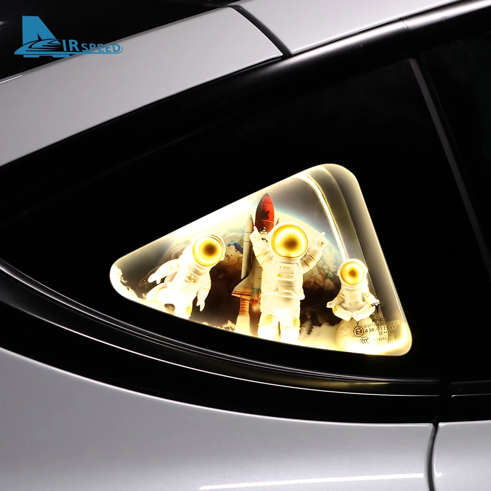 High Quality Car Rear Window Triangle Trim Light for Tesla Model 3 Model Y 2020 2021 2022 2023 Highland 2024 Lamp Accessories