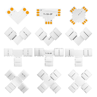 Free Soldering LED Strip Connector L T X Shape 2PIN 3PIN 4PIN 5PIN Corner Connect For 10mm WS2811 WS2812 5050 RGB Light Tape