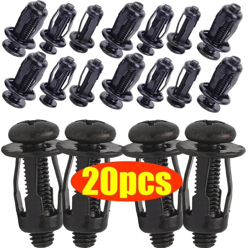 M4 M5 M6 Jack Nuts Metal Petal Shape Rivet Nut Screw Bolt Kit Expansion Anchors Lock Car License Plate Clamp Lock 5-20PCS