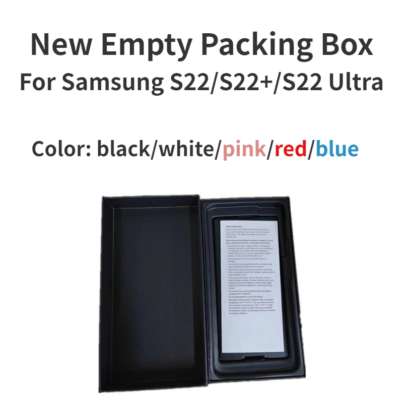New Retail Box For Samsung S22/ S22+/S22 Ultra Empty Box Phone Packaging Box for Samsung S22/S22 Plus /S22 Ultra No Phone in it