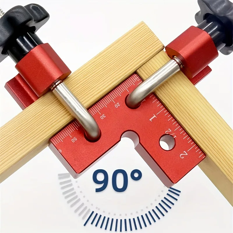 Aluminum Alloy 90 Degree Right Angle Locator High Precision Woodworking Square Jig Imperial Scale