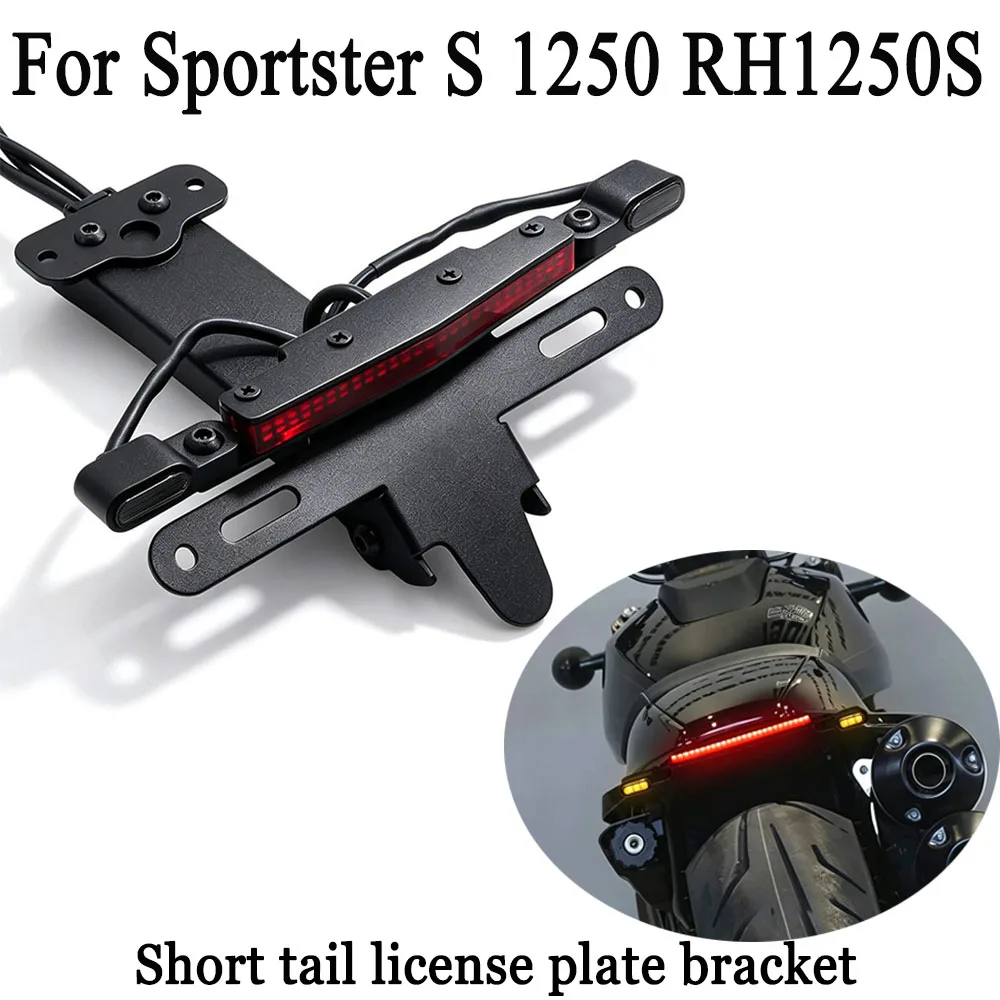 For Sportster S 1250 RH1250S License Plate Frame Holder Motorcycle Accessories Short Rear License Plate Frame Rear