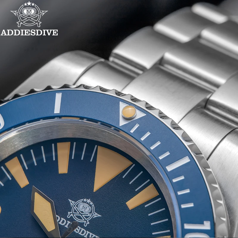 

ADDIESDIVE Hot Sale NH35 Sapphire Automatic Mechanic Watch For Men Stainless Steel Super Luminous Ceramic Bezel AD2064 Watches