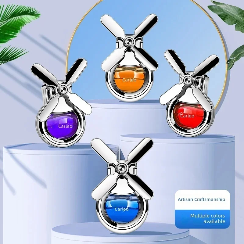 New Plastic Car Freshener Four-Leaf Fan Decoration Vent In-Car Aromatherapy Odor Elimination Automotive Accessory