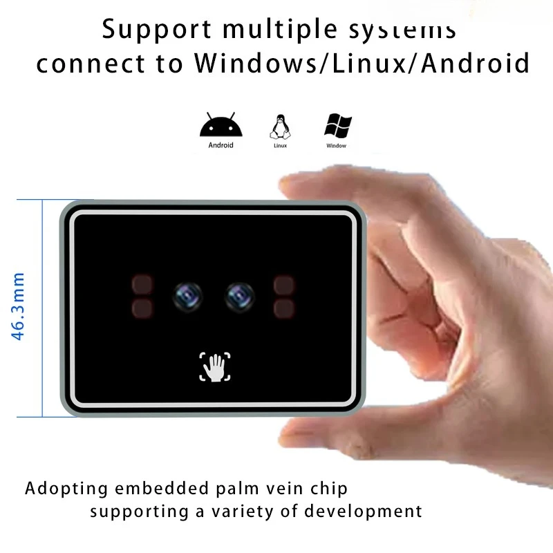 OEM/ODM Customized Palm Vein Recognition Binocular Access Control Reader with SDK Biometric Scanner Palmprint Module