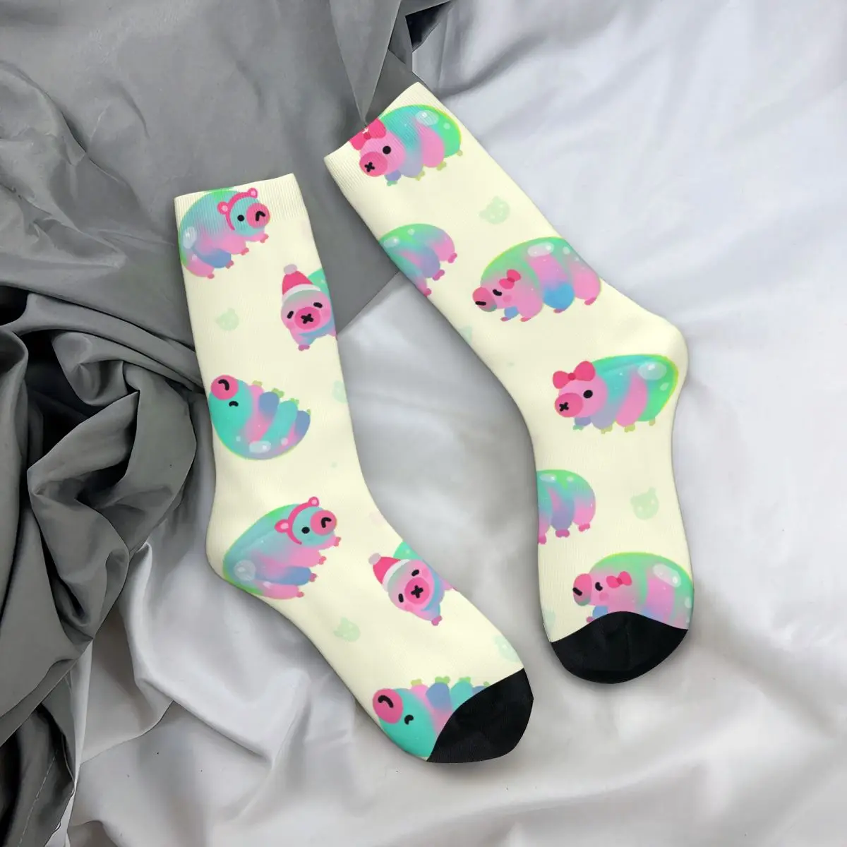 Calcetines de oso de agua (tardigrados), medias de alta calidad Harajuku, medias largas para todas las estaciones, accesorios para Unisex, regalo de cumpleaños