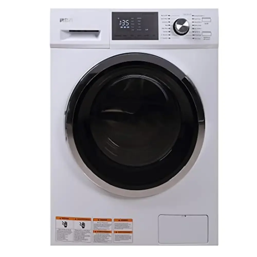 Compact Front-Loading Washer Dryer Combo 2.7 cu ft White Programmable LED Display Quiet Operation Space Saving Delay Start