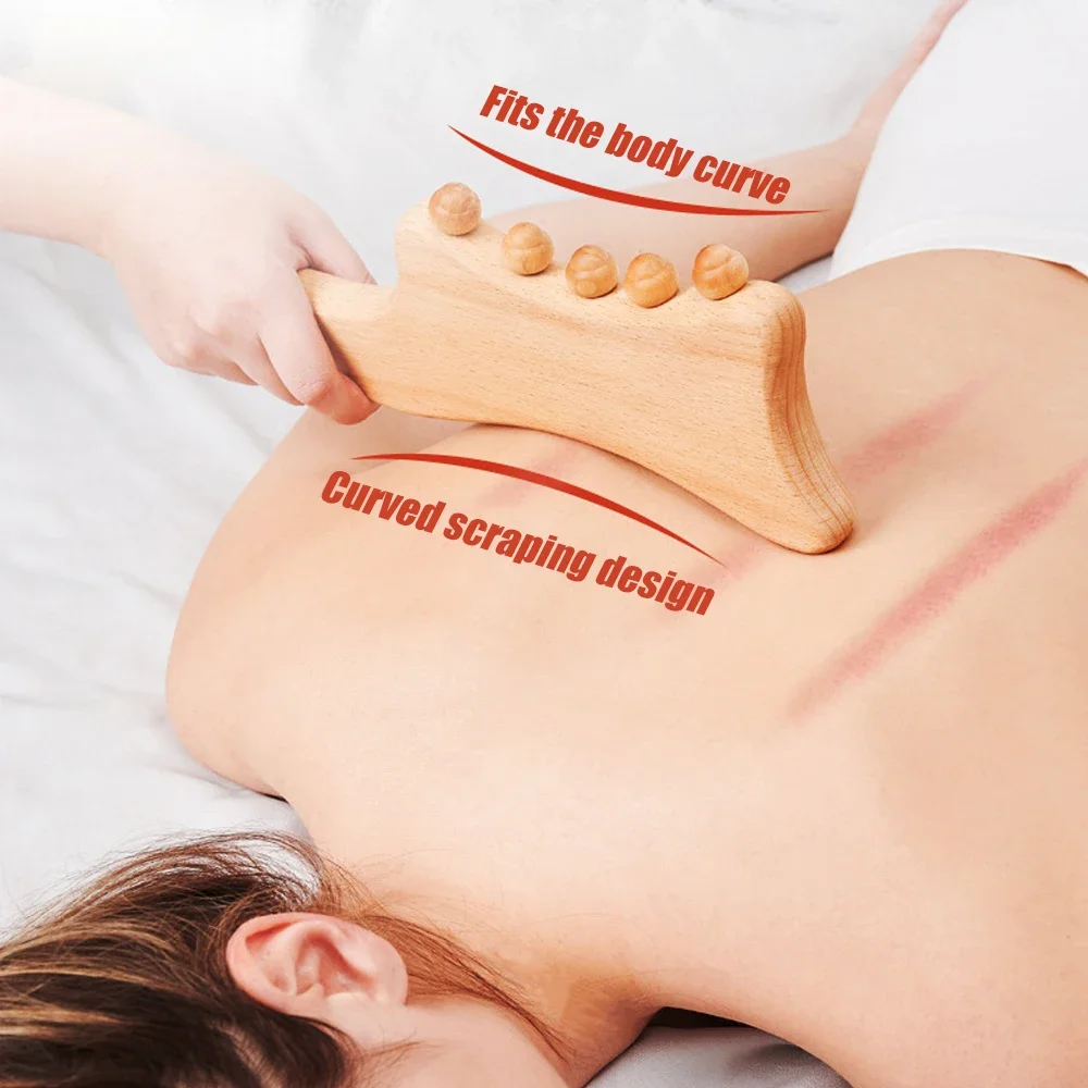 4Pcs/Set Wood Therapy Massage Tools - Professional Maderoterapia Kit Colombiana, Wooden Lymphatic Drainage Massager Tools