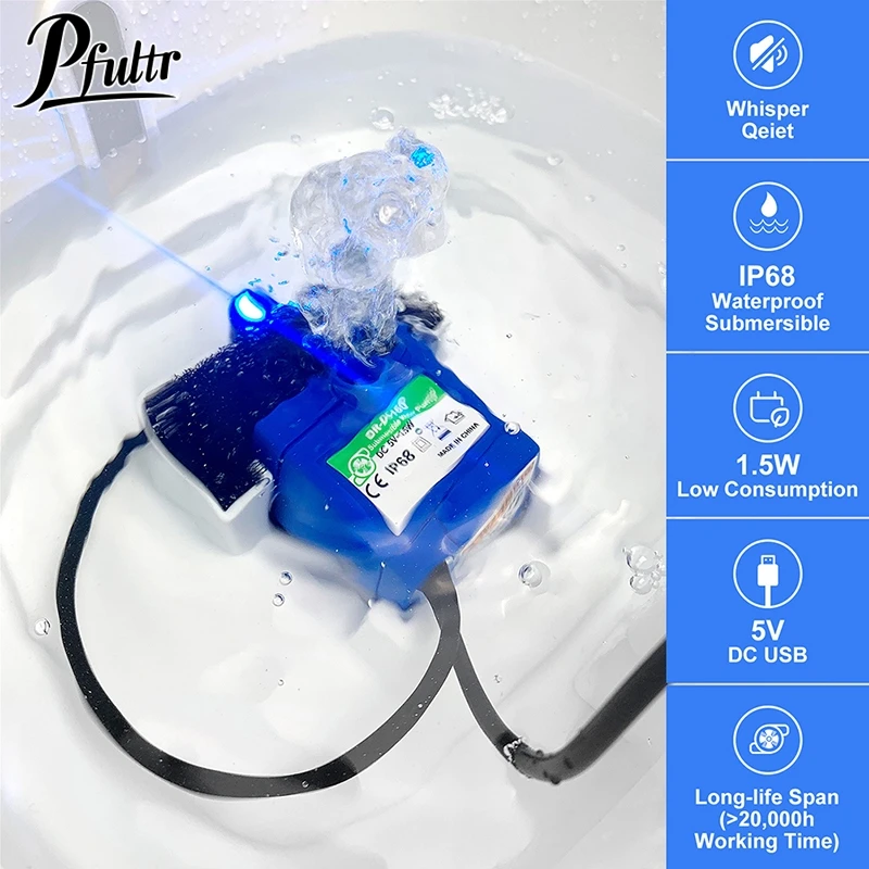 Baixo Ruído da Bomba do Motor para Pet Mini Bombas de Água Gato Beber Tigela Pet Water Dispenser Faça Você Mesmo Acessórios dc 5v Usb Dr-dc160