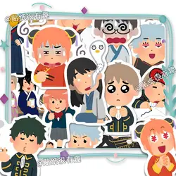 Gintama Anime Sticker Sakata Gintoki Hijikata Toushirou Irasutoya Stijl Stickers Schattige Laptop Telefoonhoesje Diy Decor Briefpapier