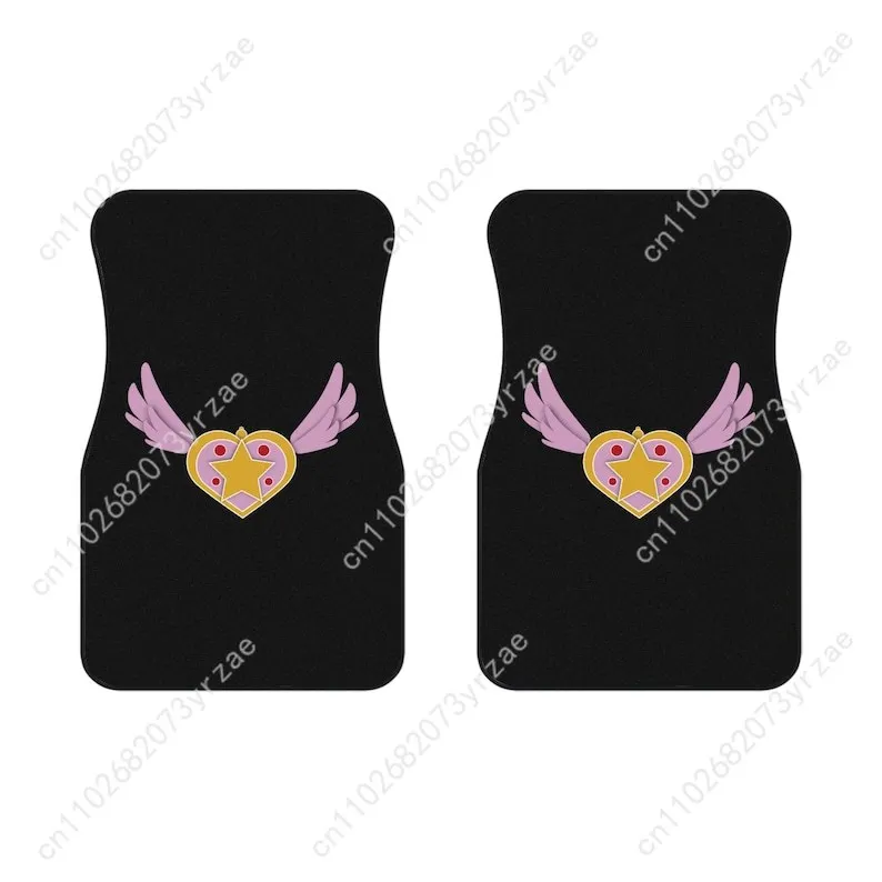 

Pink Heart-shaped Ribbon 4pcs Universal Car Mats All-Season Fashionable Auto Interio Absorbent Non-Slip Washable Car Floor Mats