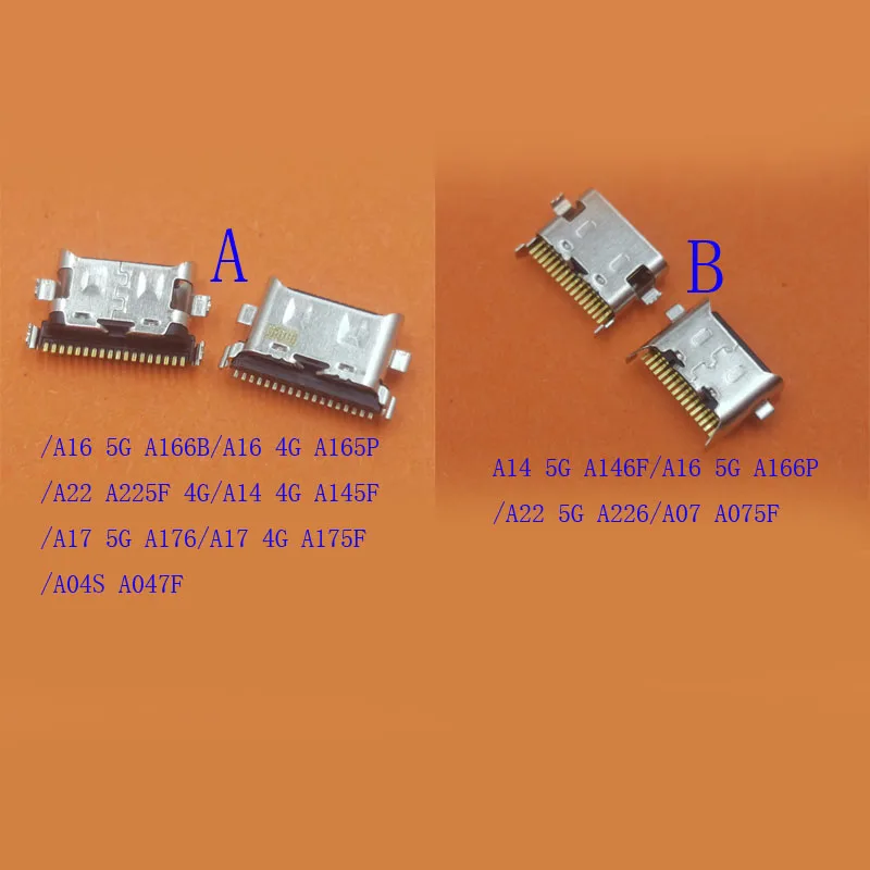 

10-100Pcs Charger Connector Plug Charging Port Usb For Samsung Galaxy A14 4G A16 5G A22 A07 A17 A04S A225F A226B A166 A146F A145