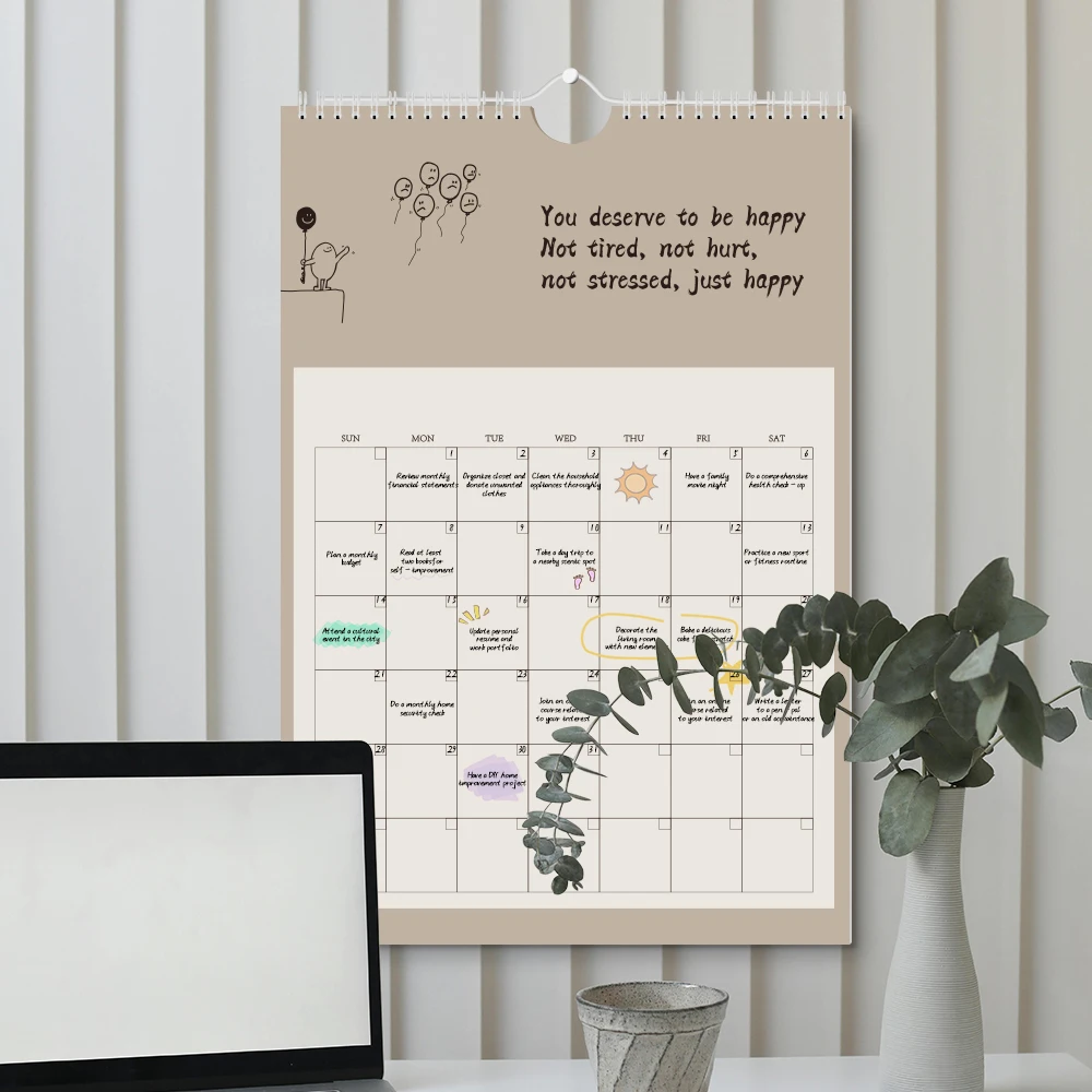 

Настенный календарь без даты формата А3 2026, ежемесячный планировщик, большой подвесной органайзер с пустой сеткой для заметок, школьные принадлежности для домашнего офиса