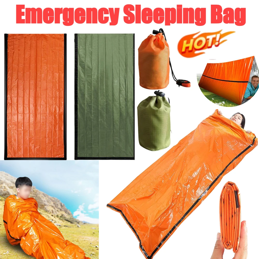 1 Pack Emergency Sleeping Bag Blanket Stuff Shelter Xtreme Cold,Survival Gear and Supplies for Disaster Preparedness Portable