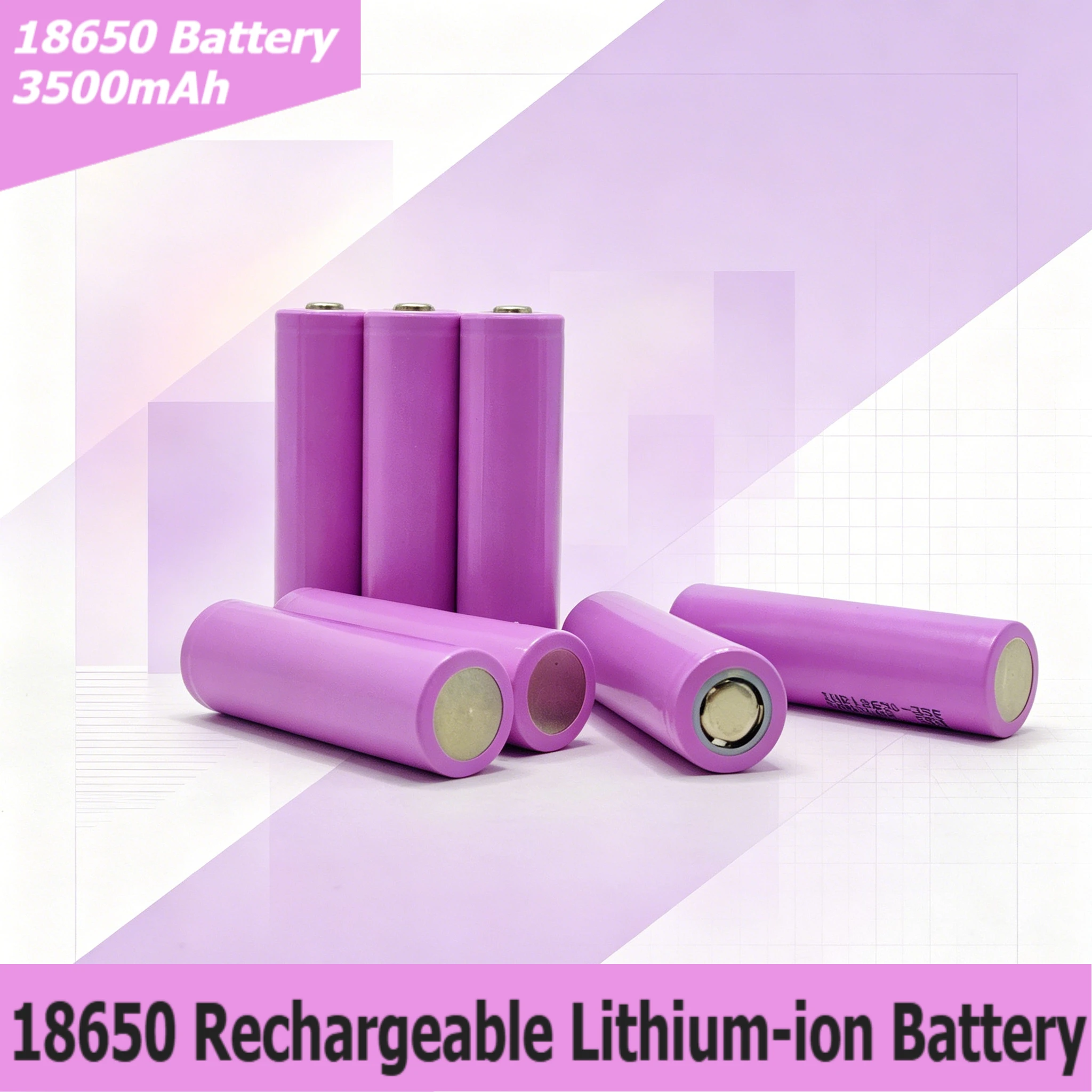 Repeatable deep cycle restoration charging 18650-35E cylindrical cell, 3.7V 3500mAh real-time overheat interception chip