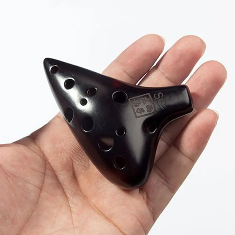 Mini Ocarina 12 Holes High C Classic Tone Ceramic Adult Beginner Professional Ocarinas SC Key Small Luxury Musical Instruments