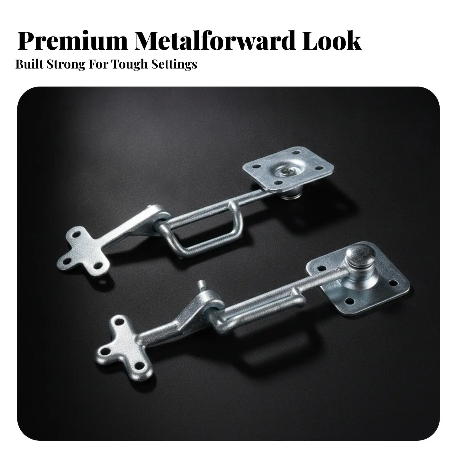 Trailer Door Latch Assembly Direct Replacement Latch with Mounting Plate Locking Catch Rustproof Door Hasp Sturdy Metal
