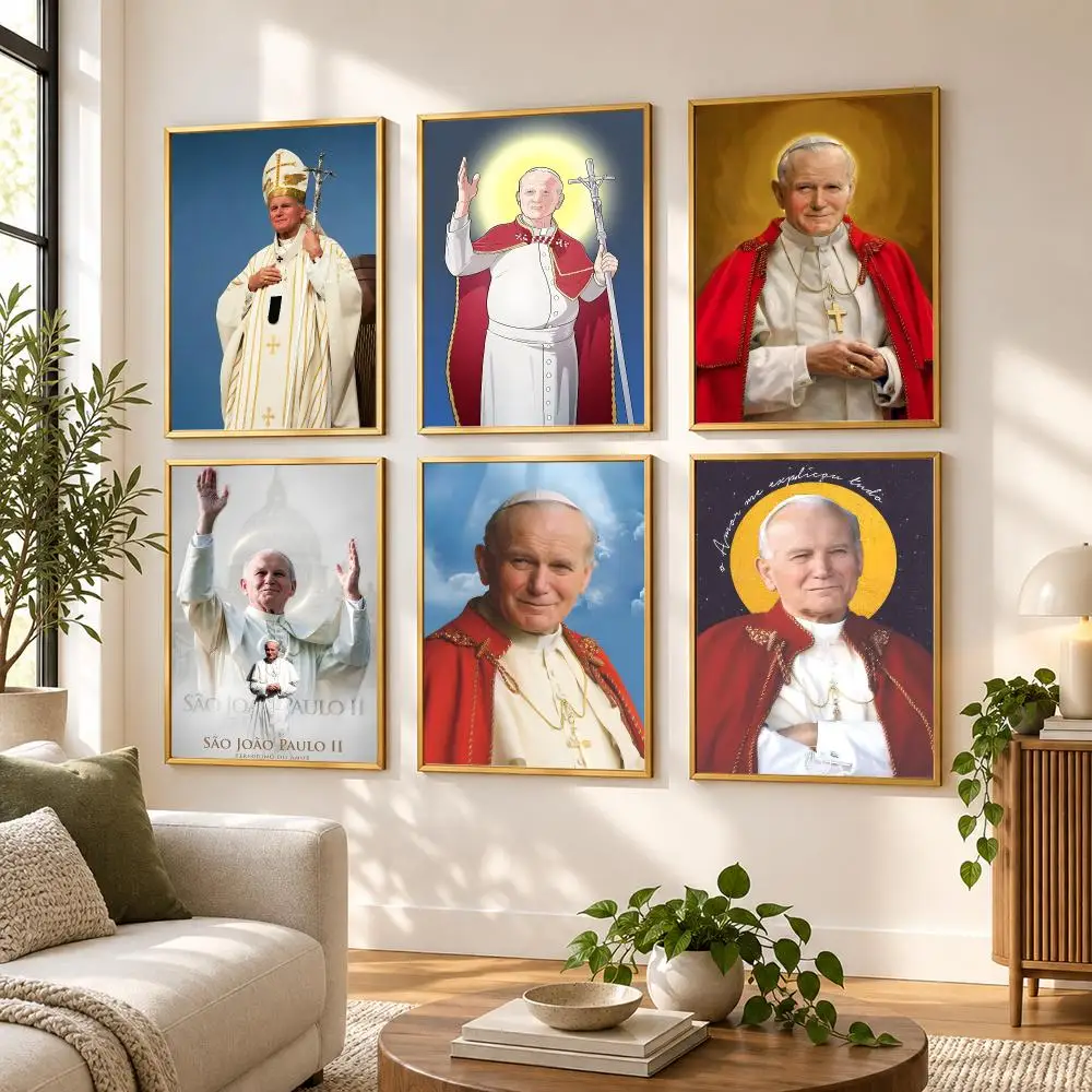 Pope John Paul II Poster HD art sticky wall waterproof home living room bedroom bar aesthetic decoration