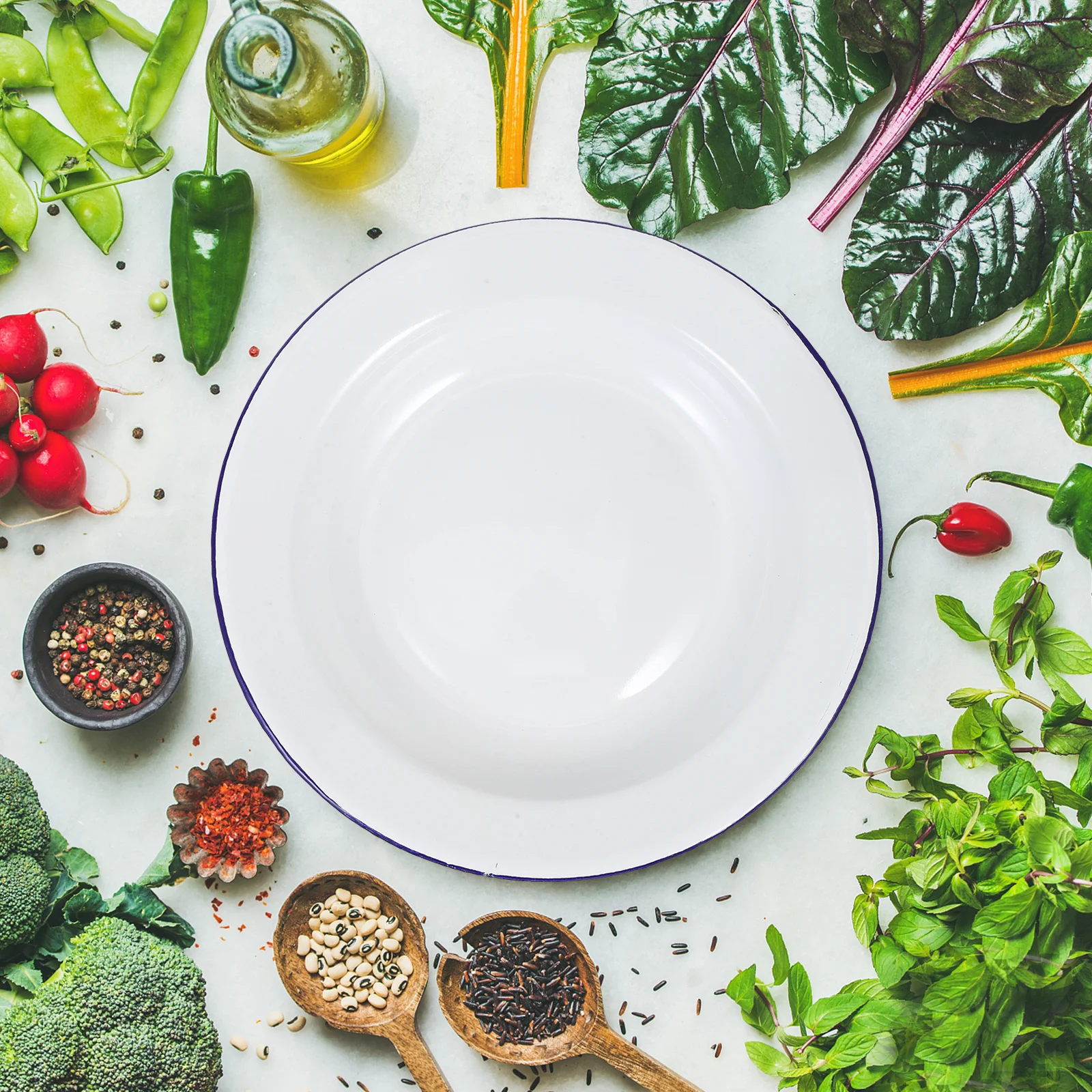 4 قطعة أطباق المينا خمر نمط الفاكهة وجبة خفيفة وعاء الحساء الضحلة قوي تنوعا داخلي في الهواء الطلق الطعام أطباق البيتزا مجموعة