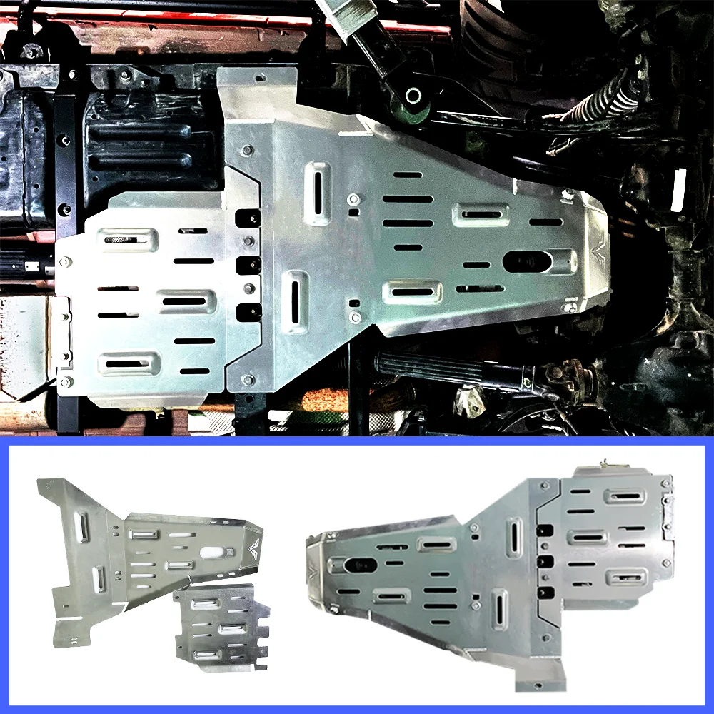 8mm Aluminum Skid Plate / Underbody Armor for 2020-2026 Jeep Gladiator JT, Heavy Duty Laser-Cut Offroad Protection, JT1013