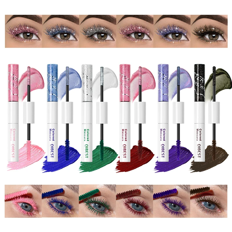 2 in 1 Shiny Mascara, Light Texture, Smooth Application, Lasting Luster, Natural Makeup Effect