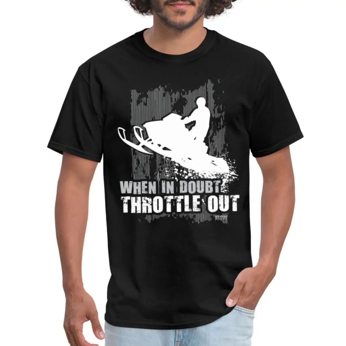 عربة الثلج عندما في شك خنق خارج تي شيرت رجالي #1