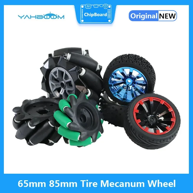 Smart car wheel 65mm 85mm rubber Tire Mecanum Wheel and Hexagonal Coupling for Racing Car 520 motor ROS