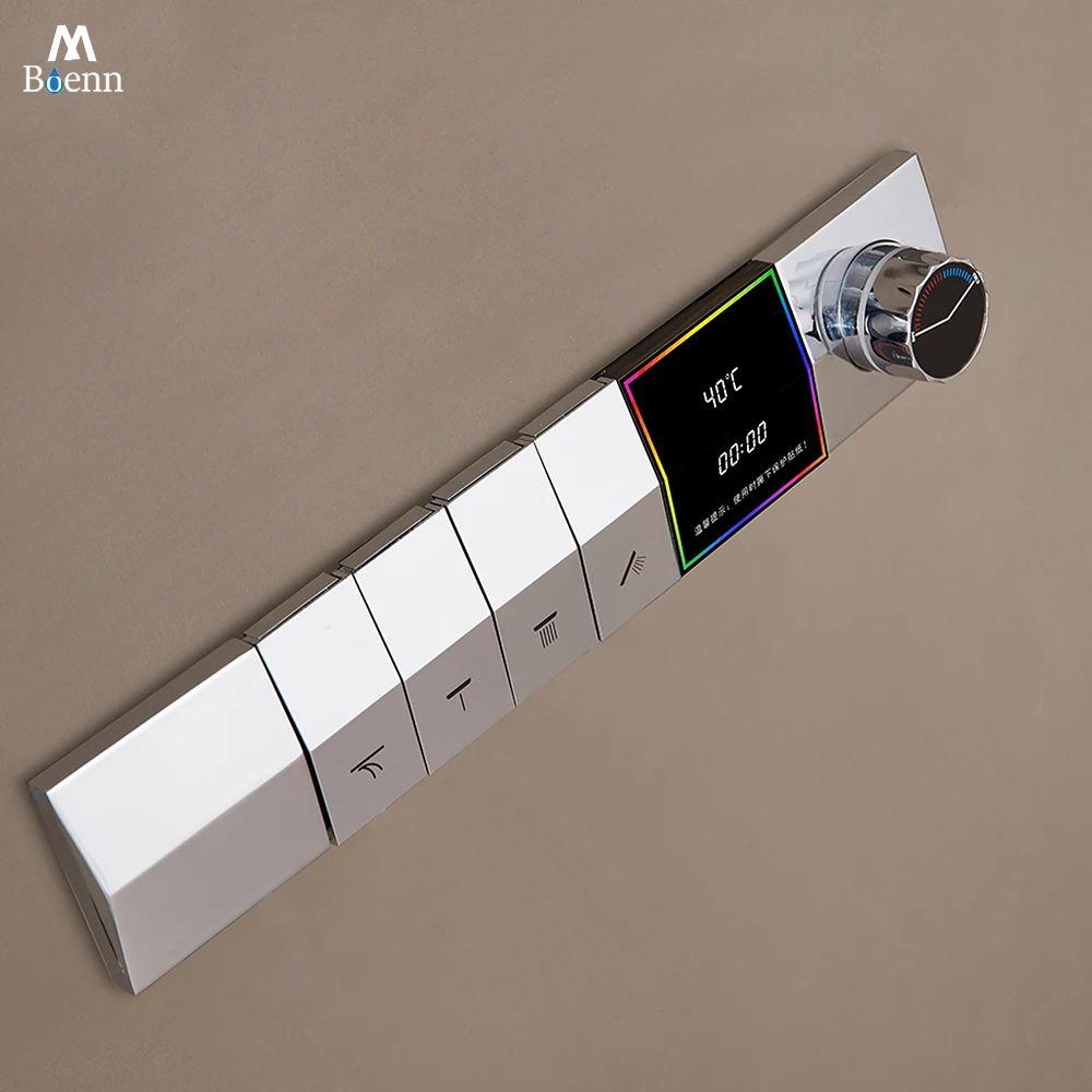 

M Boenn умный дисплей температуры переключатель для душа смеситель для душа в ванной комнате 4-функциональный контроллер кнопочный термостатический смеситель