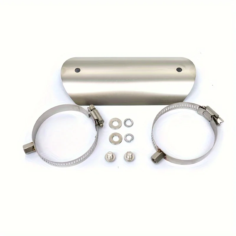 1set Motorcycle Exhaust Middle Pipe Cover Muffler Protector Guard Stainless Steel Heat Insulation Cover Motorcycle Accessories