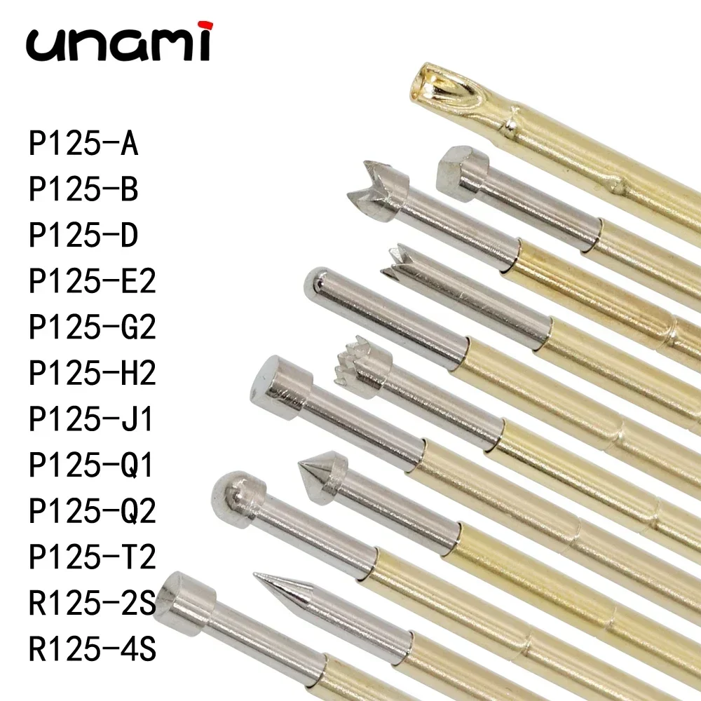 Spring Test Probe Pogo Pin P125-A P125-B P125-D P125-E2 P125-G2 P125-H2 P125-J1 P125-Q1 P125-Q2 P125-T2 R125-2S R125-4S