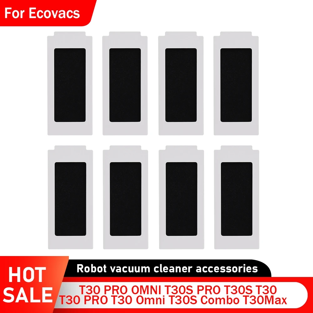 HEPA Filter Spare Parts for ECOVACS T30 PRO OMNI/T30S/T30 Max/T30/T30S PRO/T30 PRO/T30 Omni/T30S Combo Robot Vacuum Accessories