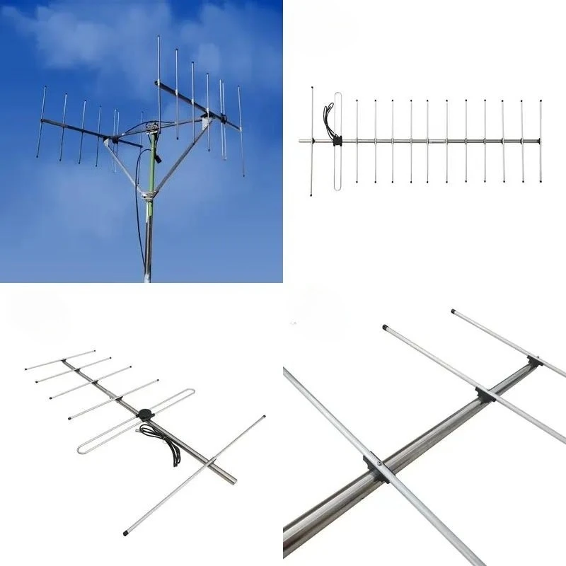 High Gain VHF Yagi Antenna 150MHz 550MHz 16dBi Dual Band for BTV Broadcast Two Way Radio