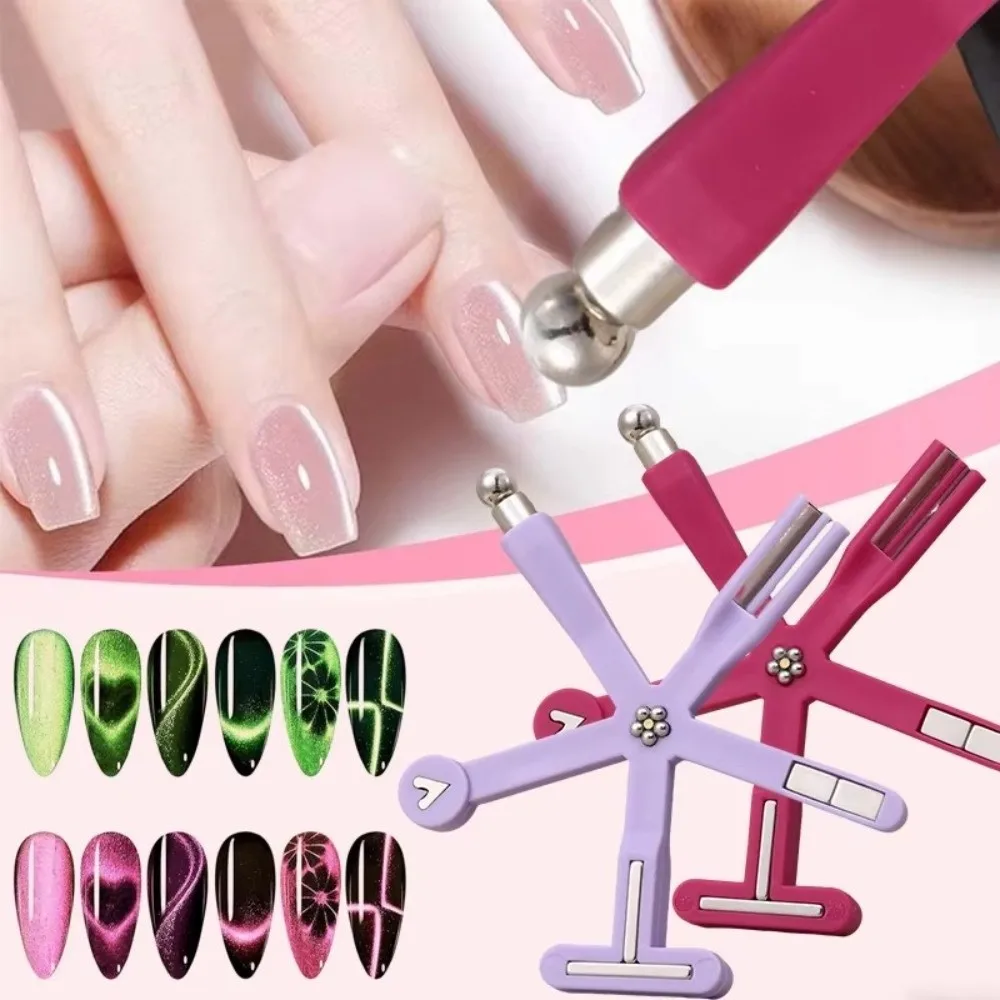 Gifts 8-in-1 Cat Eye Nail Art Stick DIY Starfish Nail Art Magnetic Pen Love Moon Daisy Cat Eye Magnetic Nail Art Tool view 4