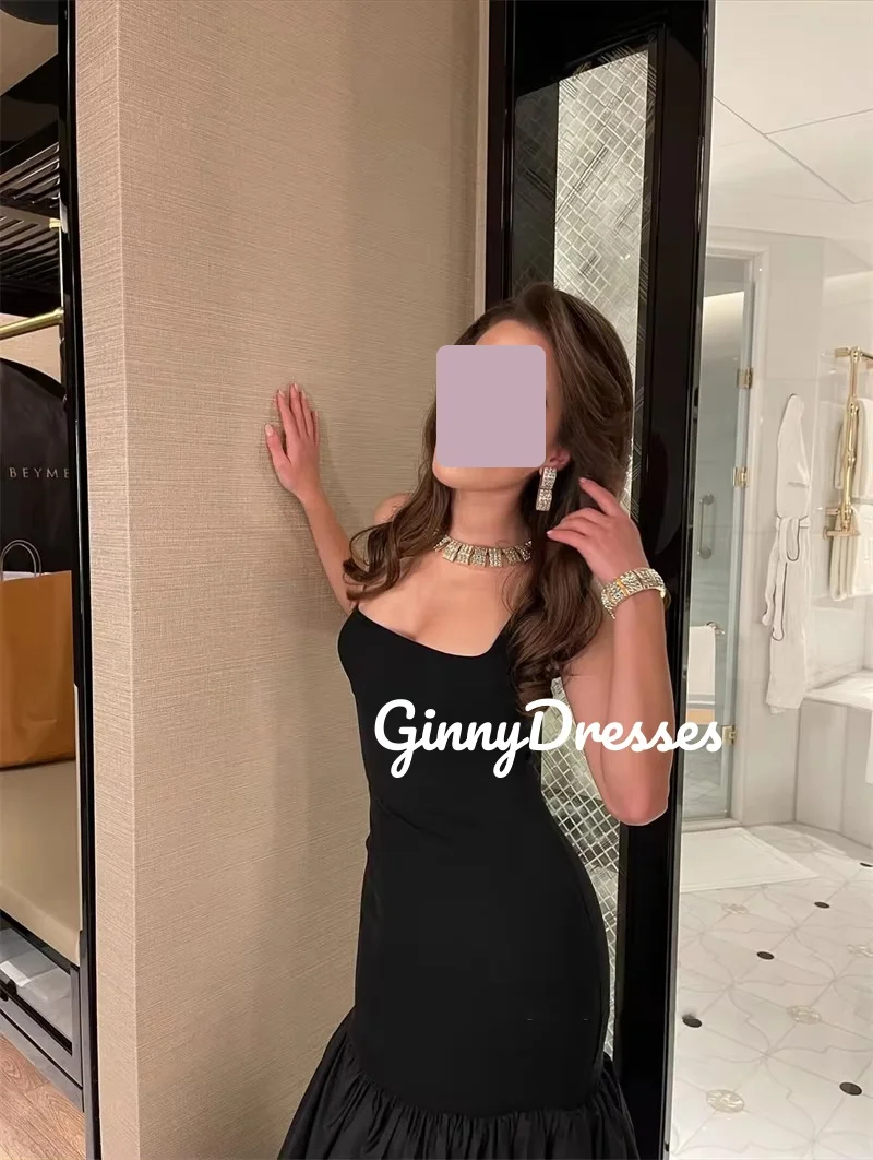 Partykleider, individuelle Meerjungfrau, quadratischer Ausschnitt, Reißverschluss, luxuriöse Abendkleider, Rüschen, ärmellose Kleider für besondere Anlässe