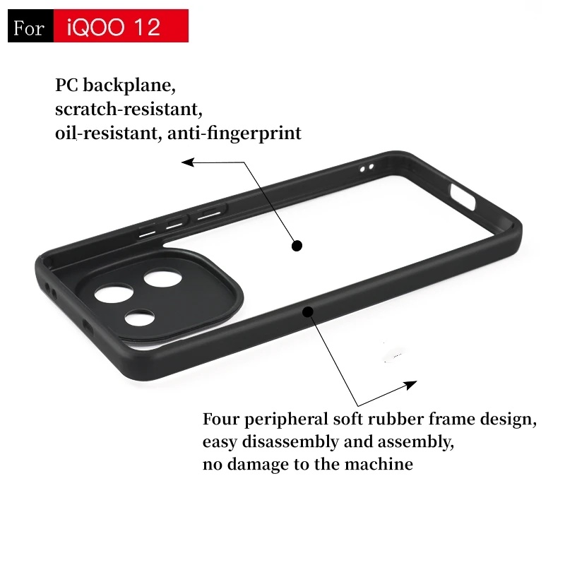 For vivo iQOO 12 Case For vivo iQOO 12 11 Cases Funda Capa Coque Soft Clear Coque Shell Phone Back Cover for vivo iQOO 12 5G