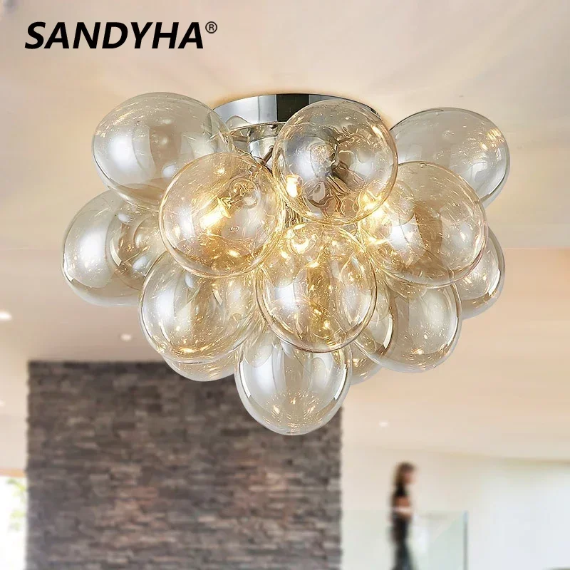 

Modern Bedroom Ceiling Lamp Leds Habitacion Lighting Fixture Home Decoration Study Cloakroom Dining Room Glass Chandelier