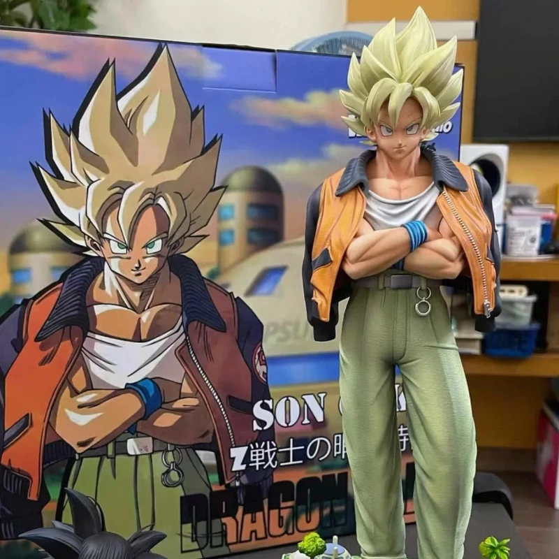 Bandai figurines 30cm/11.81inch Dragon Ball SonGoku Figure Super Saiyan Goku Pvc desktopAction Figures Collection ModelToysGifts