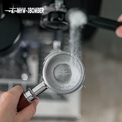 MHW-3BOMBER Coffee Machine Cleaning Powder Bowl and Brush Set Stainless Steel Espresso Maker Clean Tools for 58mm Filter Baskets