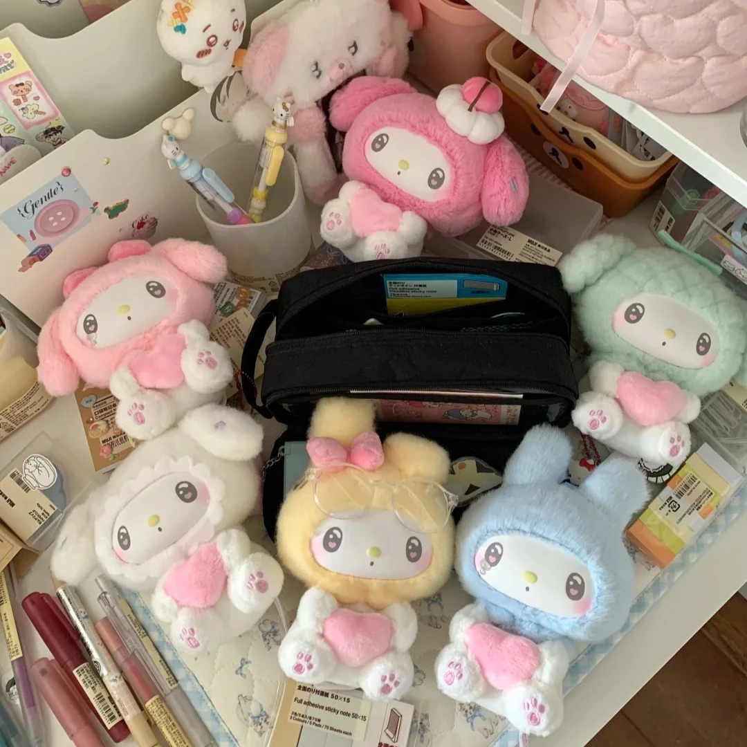 

Новая серия My Melody 50th Anniversary Milk Candy, слепая коробка, виниловая загадочная коробка для лица, кавайная аниме-фигурка, индивидуальный кулон, подарок