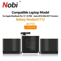 Batería para Portátil Nobi A1713 para Apple MacBook Pro 13"" A1708 2016 2017 EMC 2978 3164 020-00946 MLL42LL Batteria AKKU 11.4V 4781mAh