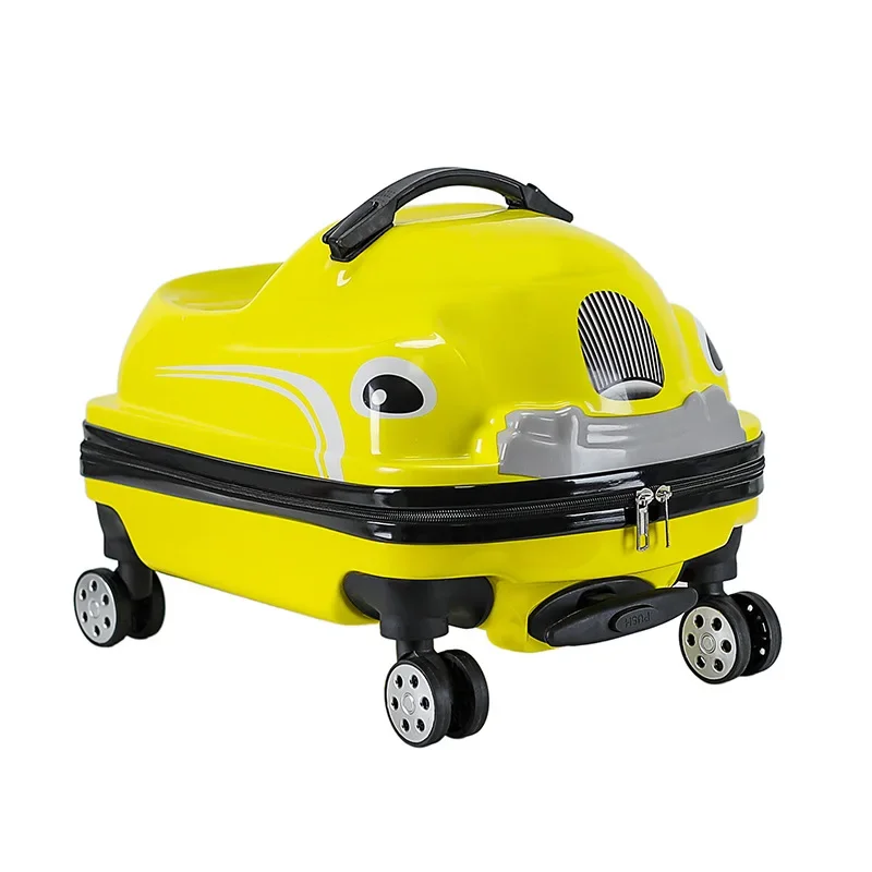 Cartoon Twist Car Trolley per bambini 3-15 anni montabile Ride Kindergarten bagaglio Box Boarding Box ruota universale