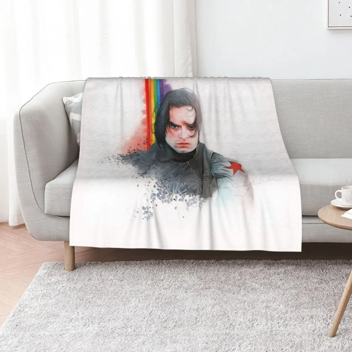 

Sebastian Stan Throw Blanket Shaggy Comforter Decorative Beds sofa bed Blankets