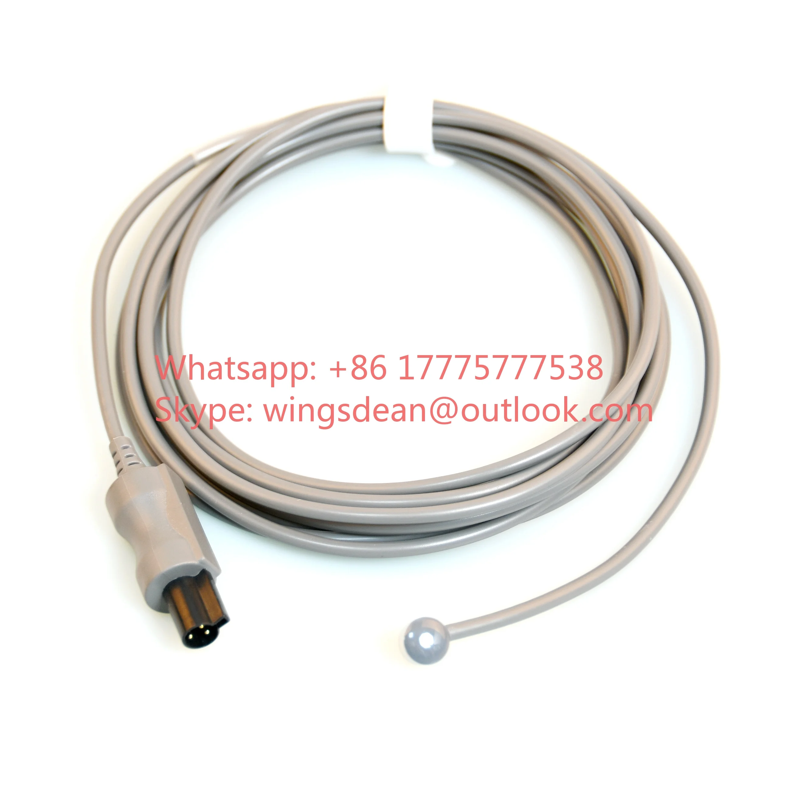 Reusable 3Pin Adult Skin Temperature Probe Compatible with GE Ohmeda