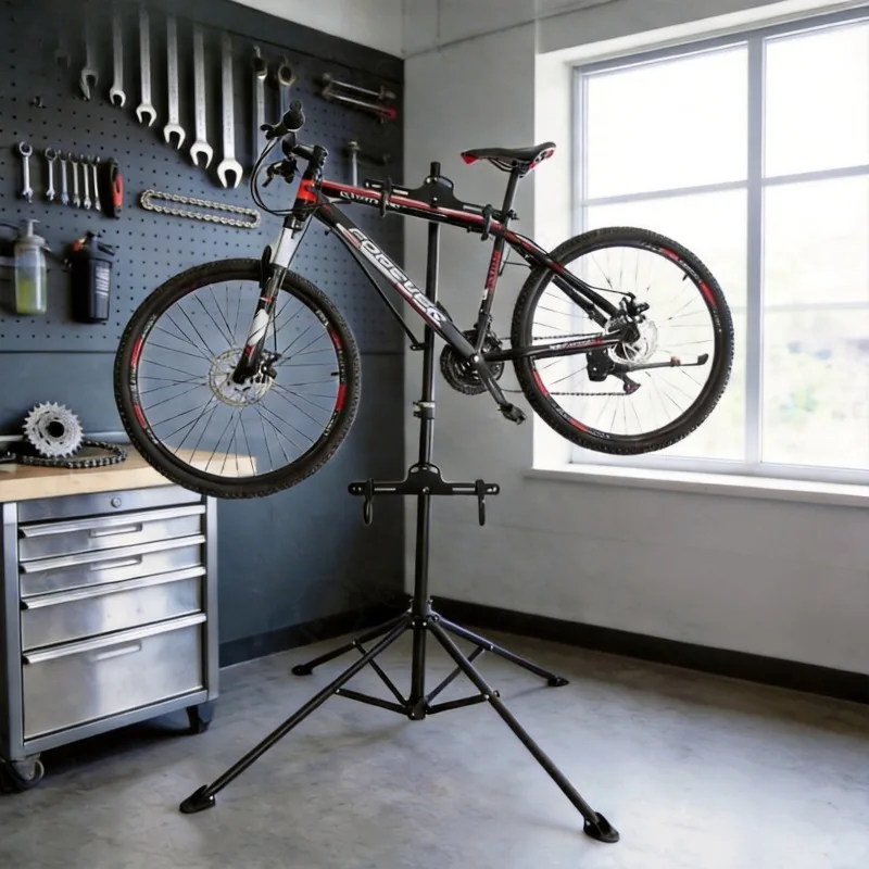 Foldable Quick‑Release Bike Repair Stand, Indoor Display Parking Rack for Mountain Bicycle Maintenance Cycling Accessory