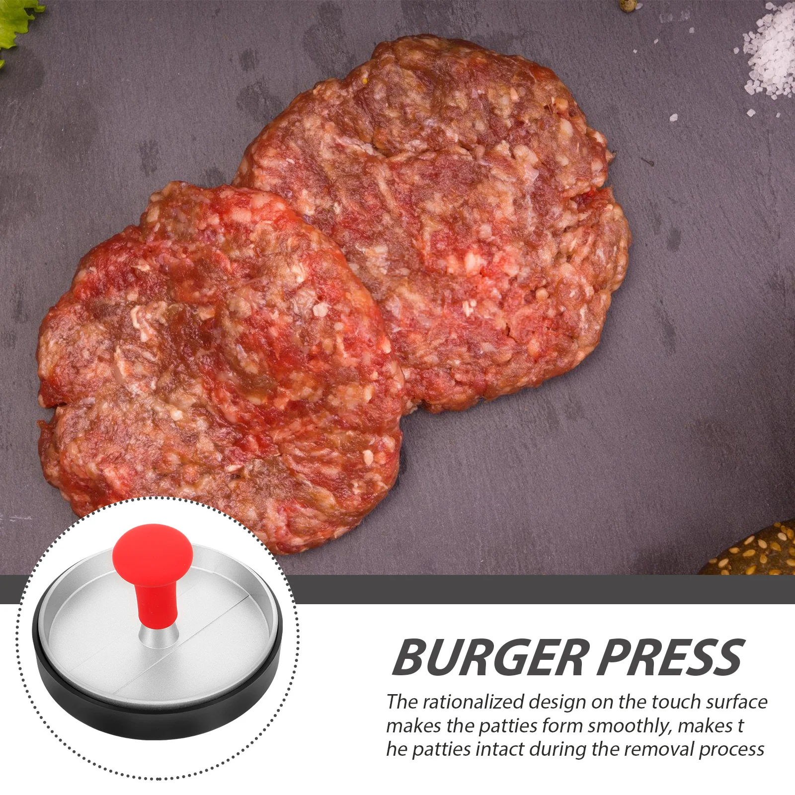 

Ground Beef Press Burger Patty Maker Stainless Steel Meat Press Burger Mold Tool Smooth Surface Safe Touch for Cooking Grill